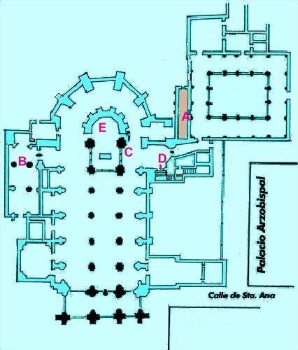 plan de la cathédrale San Salvador d'Oviedo