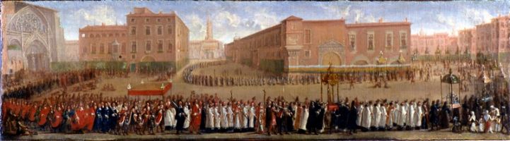 procession des Corps-Saints vers 1700