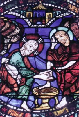 Jésus au lavement des pieds