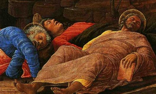 Jardin des oliviers par Mantegna (détail, Londres)