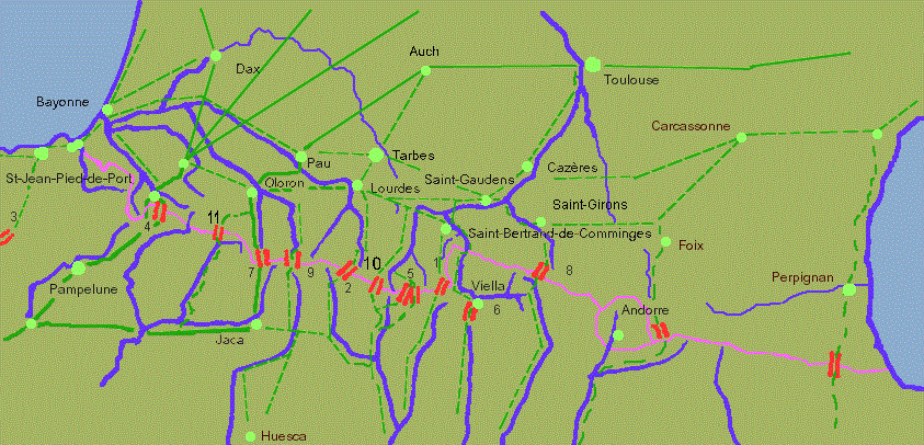 passer la souris sur la carte