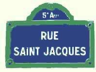 plaque, rue St-Jacques